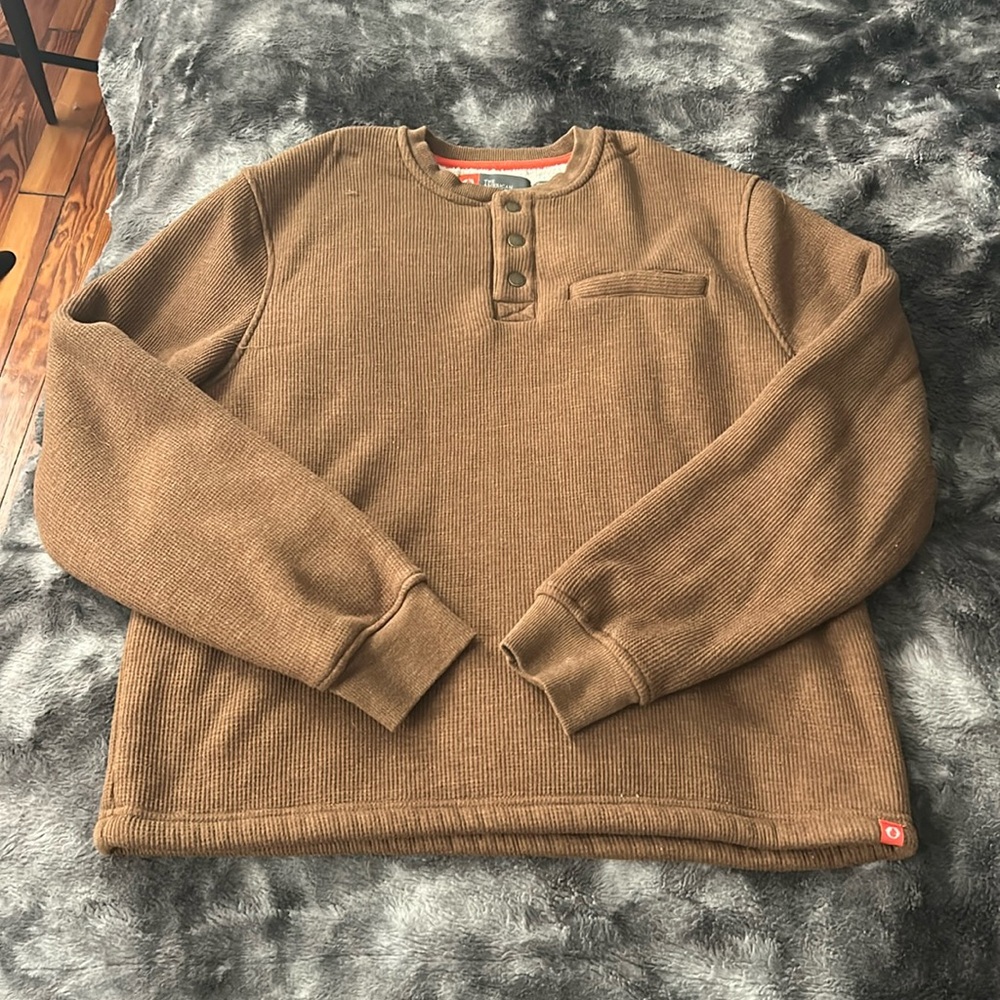 The American Outdoorsman Waffle Knit Fleece Lined Shirt - M